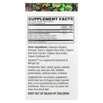 PlantFusion, Vegan SeaWater Magnesium, 60 Organic Vegan Caps