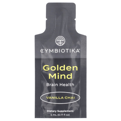 Cymbiotika, Golden Mind, Brain Health, Vanilla Chai, 30 Pouches, 5 ml Each