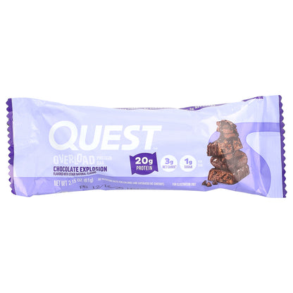 Quest Nutrition, Overload Protein Bar, Chocolate Explosion, 12 Bars, 2.15 oz (61 g) Each
