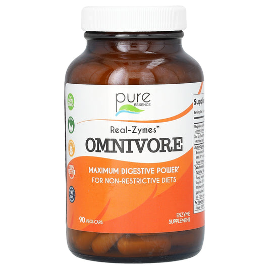 Pure Essence, Real-Zymes, Omnivore, 90 Vegi-Caps