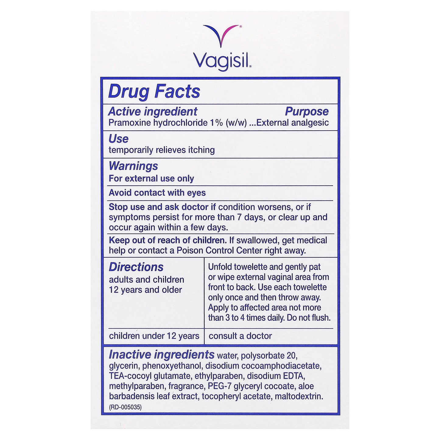 Vagisil, Medicated Anti-Itch Wipes, Maximum Strength, 12 Individually Wrapped Disposable Wipes