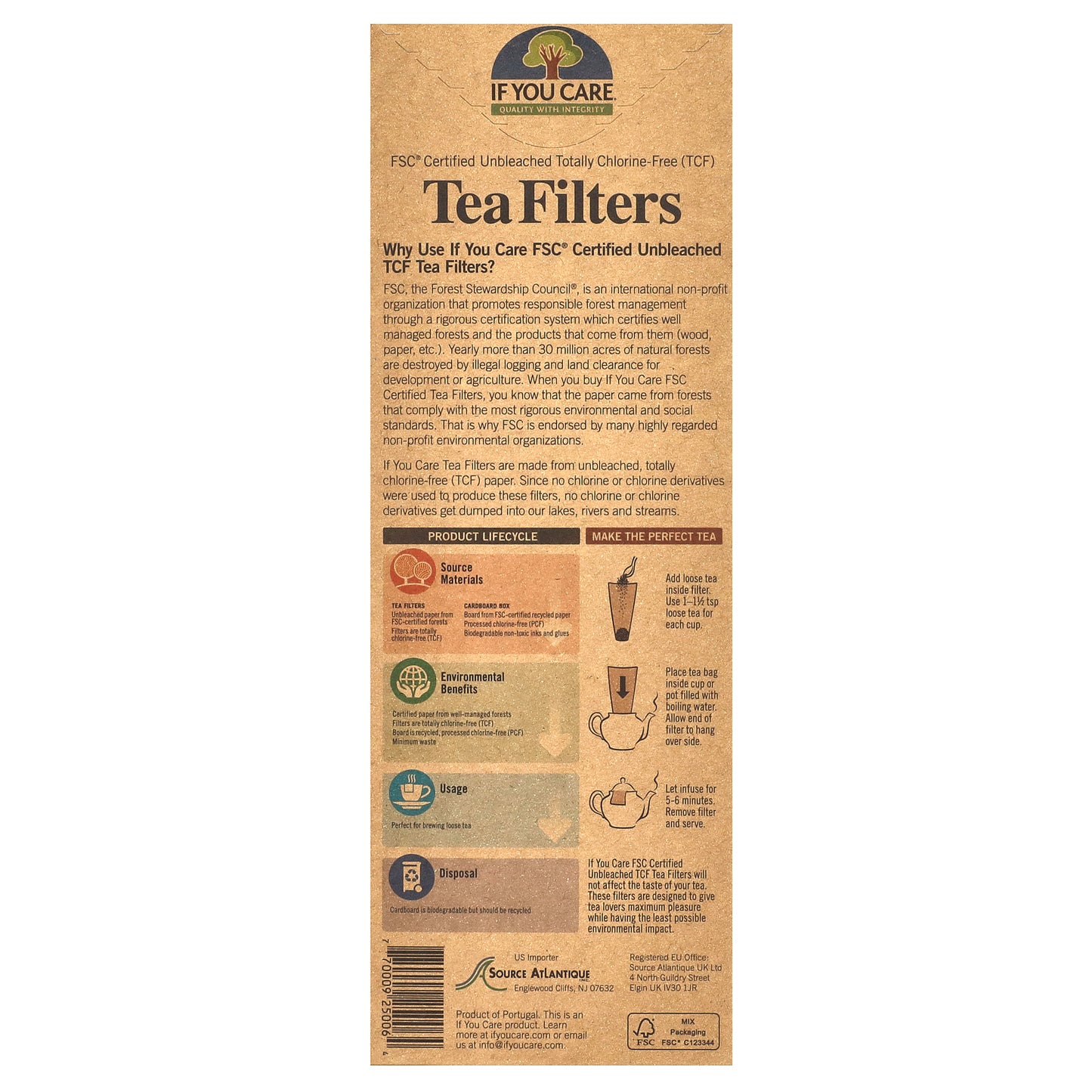 If You Care, Tea Filters, Tall, 50 Filters