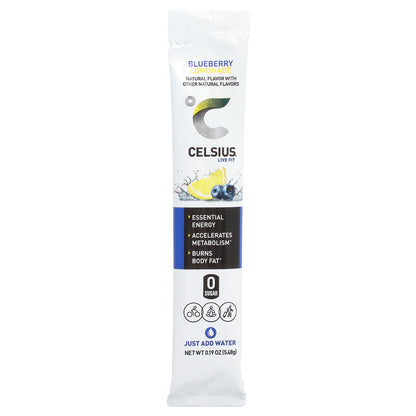 Celsius, Live Fit, Blueberry Lemonade, 14 On-The-Go Packets, 0.19 oz (5.48 g) Each