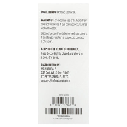 M3, Castor Oil, For All Skin & Hair Types , 16.9 fl oz (500 ml)