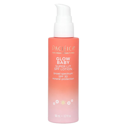 Pacifica, Glow Baby, Super Lit SPF Lotion, SPF 30, 1.7 fl oz (50 ml)