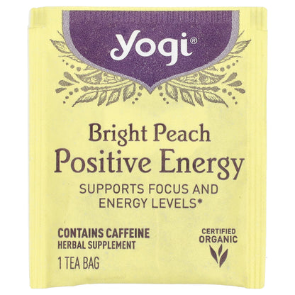 Yogi Tea, Positive Energy™, Bright Peach , 16 Tea Bags, 1.02 oz (29 g)