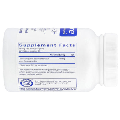 Pure Encapsulations, Ubiquinol-QH, 100 mg, 60 Softgel Capsules