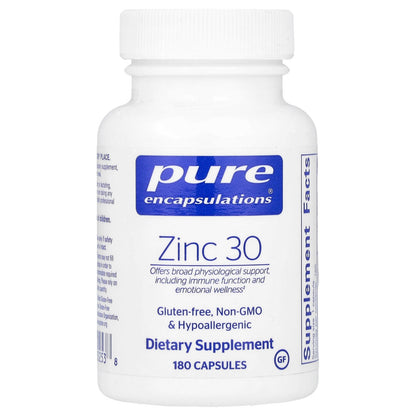 Pure Encapsulations, Zinc 30, 180 Capsules (30 mg per Capsule)