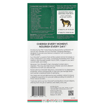 Sun Chlorella, Sun Pet Treats™, Chlorella & Eleuthero, For Dogs & Cats, 120 Tablets