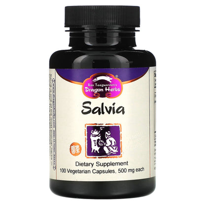 Dragon Herbs, Salvia, 500 mg, 100 Vegetarian Capsules