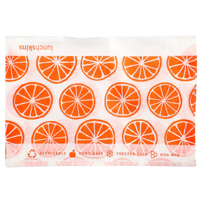 Lunchskins, Paper Snack Bags, Orange, 50 Bags