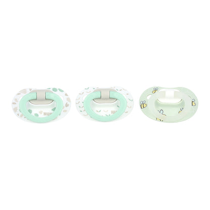 NUK, Glow in the Dark Orthodontic Pacifier, 0-6 Months, Green, 3 Pack