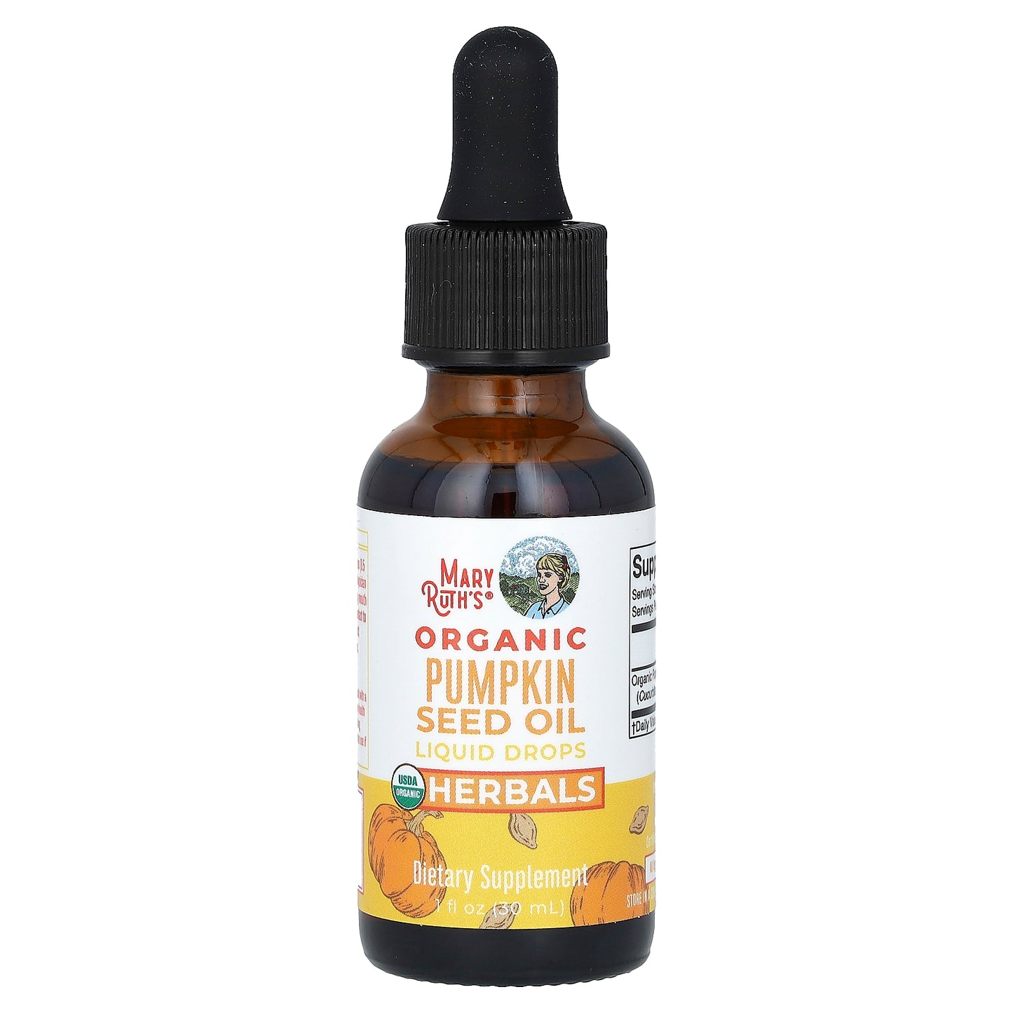 MaryRuth's, Organic Pumpkin Seed Oil Liquid Drops, Alcohol Free, 459 mg, 1 fl oz (30 ml)