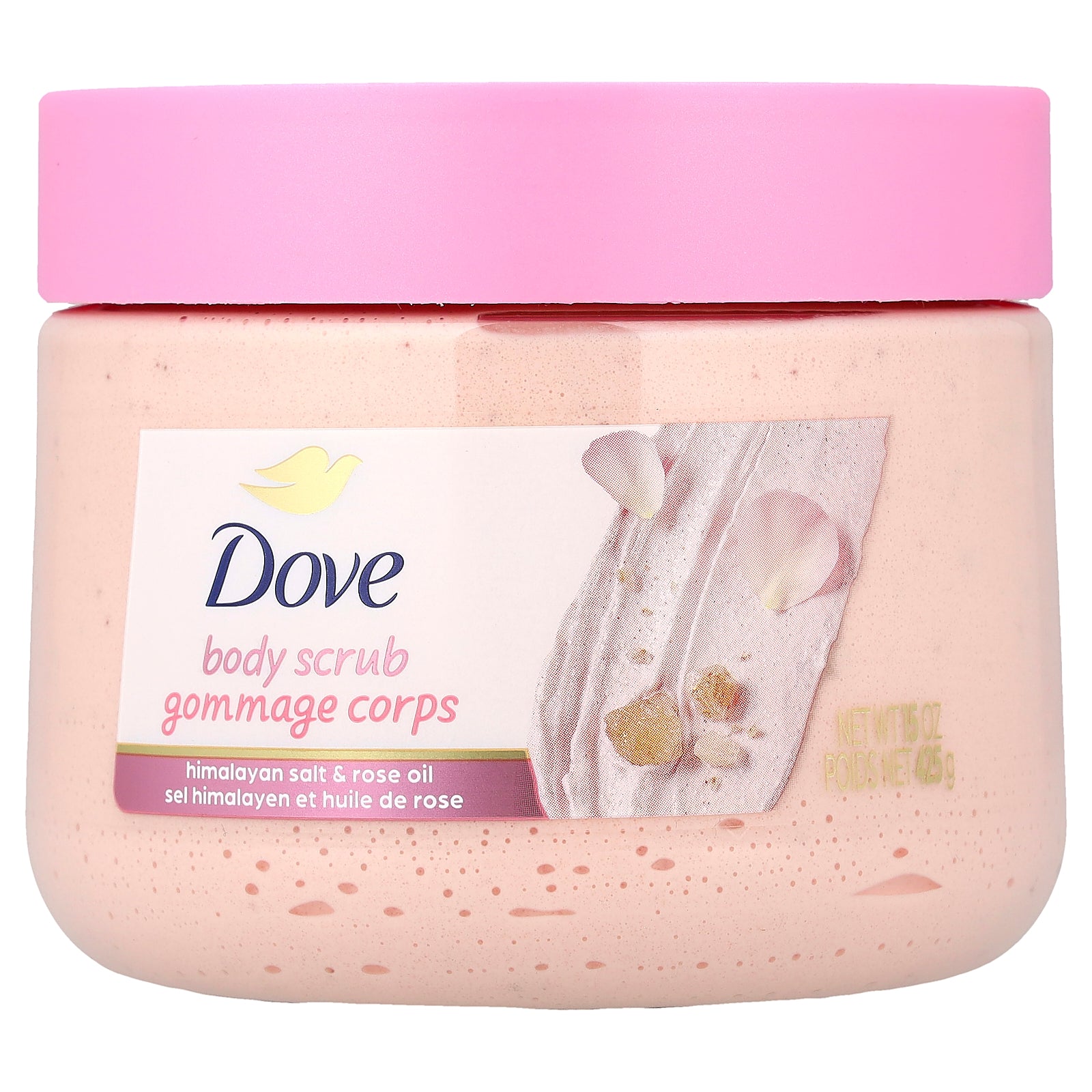 Dove, Body Scrub, Himalayan Salt & Rose Oil, 15 oz (425 g)