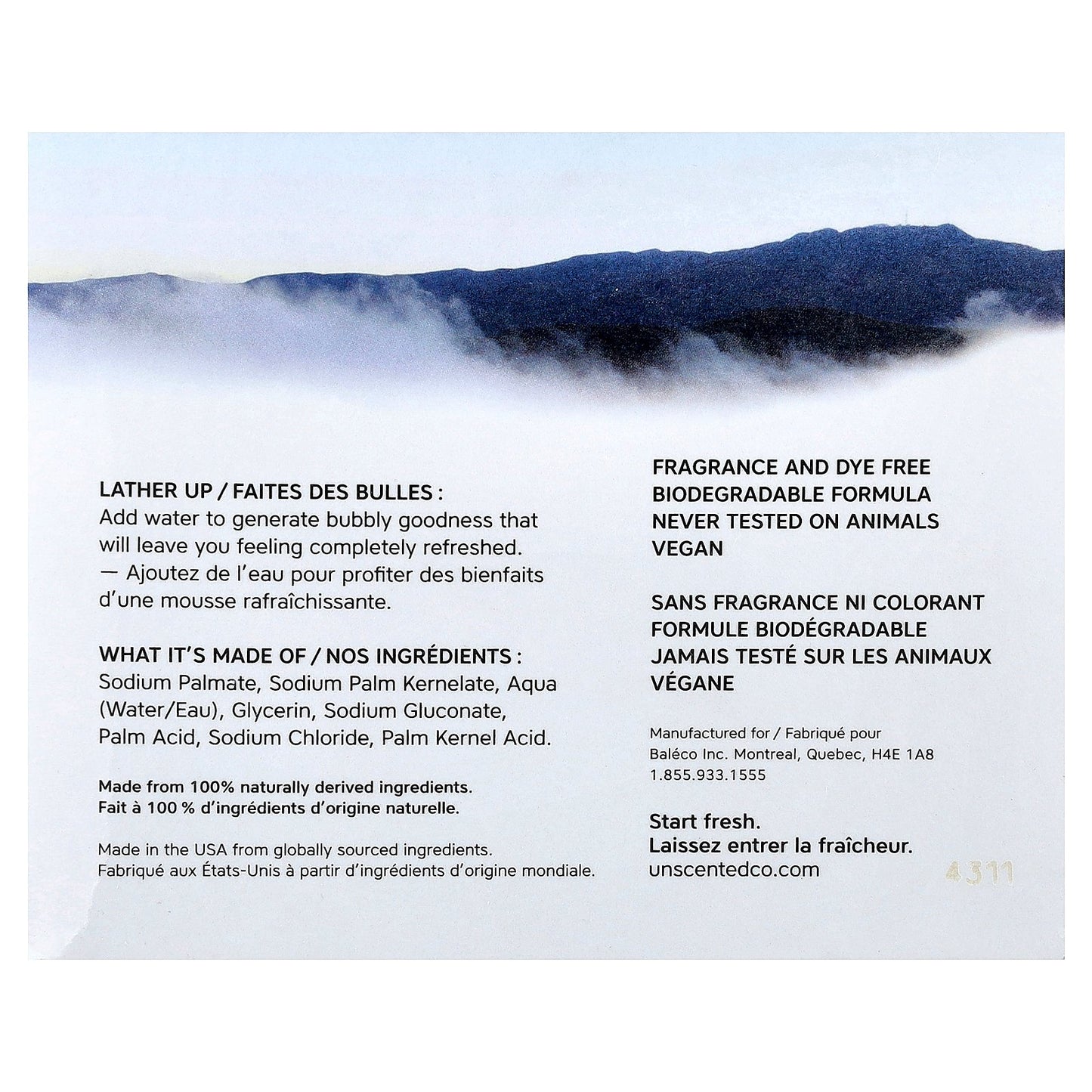 The Unscented Company, Soap Bar, Fragrance Free, 5 Bars, 21.16 oz (600 g)