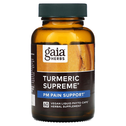 Gaia Herbs, Turmeric Supreme®, Ache PM , 60 Liquid Phyto-Caps®