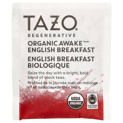 TAZO, Regenerative, Black Tea, Organic Awake, English Breakfast, 16 Tea Bags, 1.4 oz (40 g)