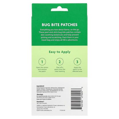 Sarna, Bug Bite Patches, 24 Count