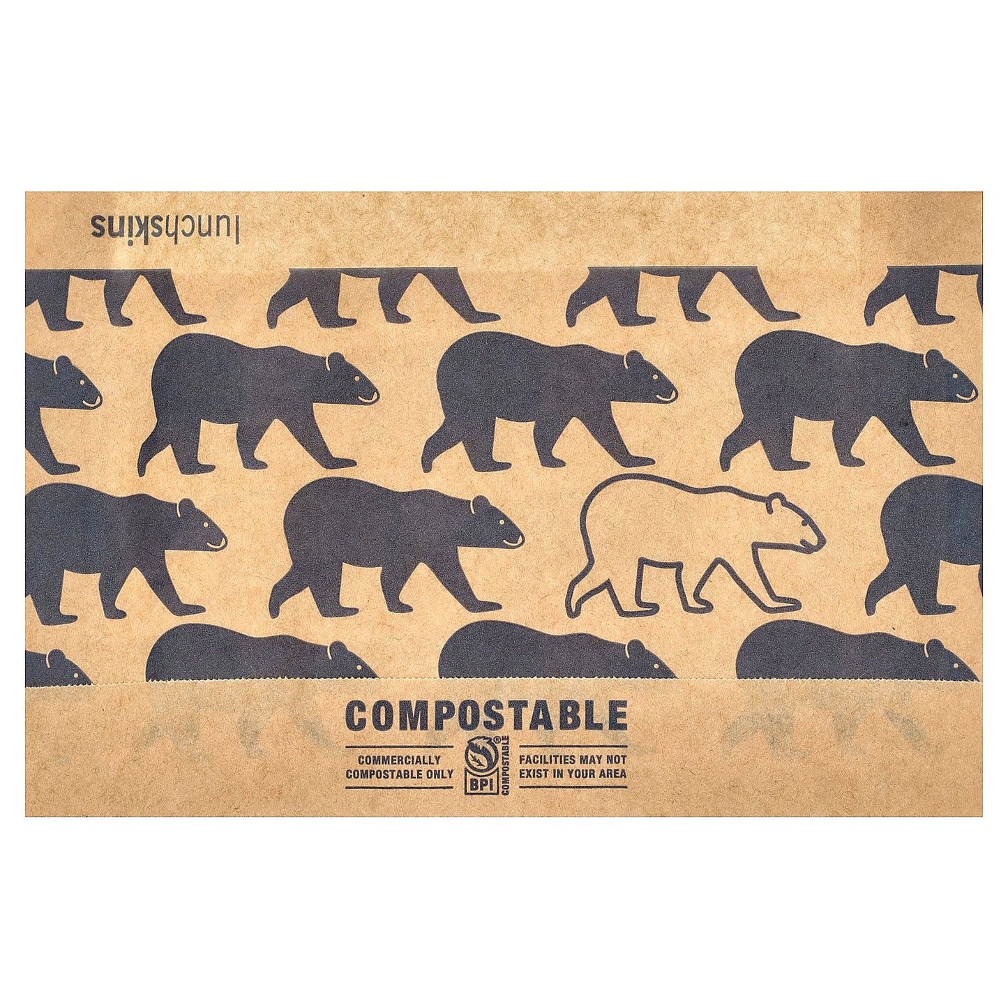 Lunchskins, Paper Snack Bags, Bears, 50 Bags