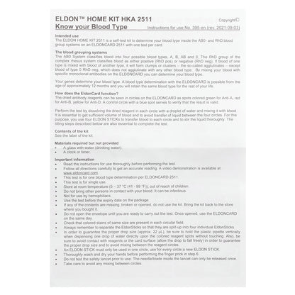 D'adamo, Eldon Blood Typing Kit, 1 Kit