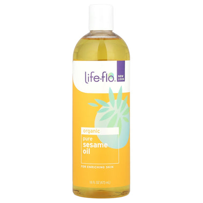 Life-flo, Organic Pure Sesame Oil, 16 fl oz (473 ml)