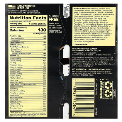 Optimum Nutrition, Gold Standard® Protein Shake, Cafe Latte, 4 Cartons, 11 fl oz (325 ml) Each