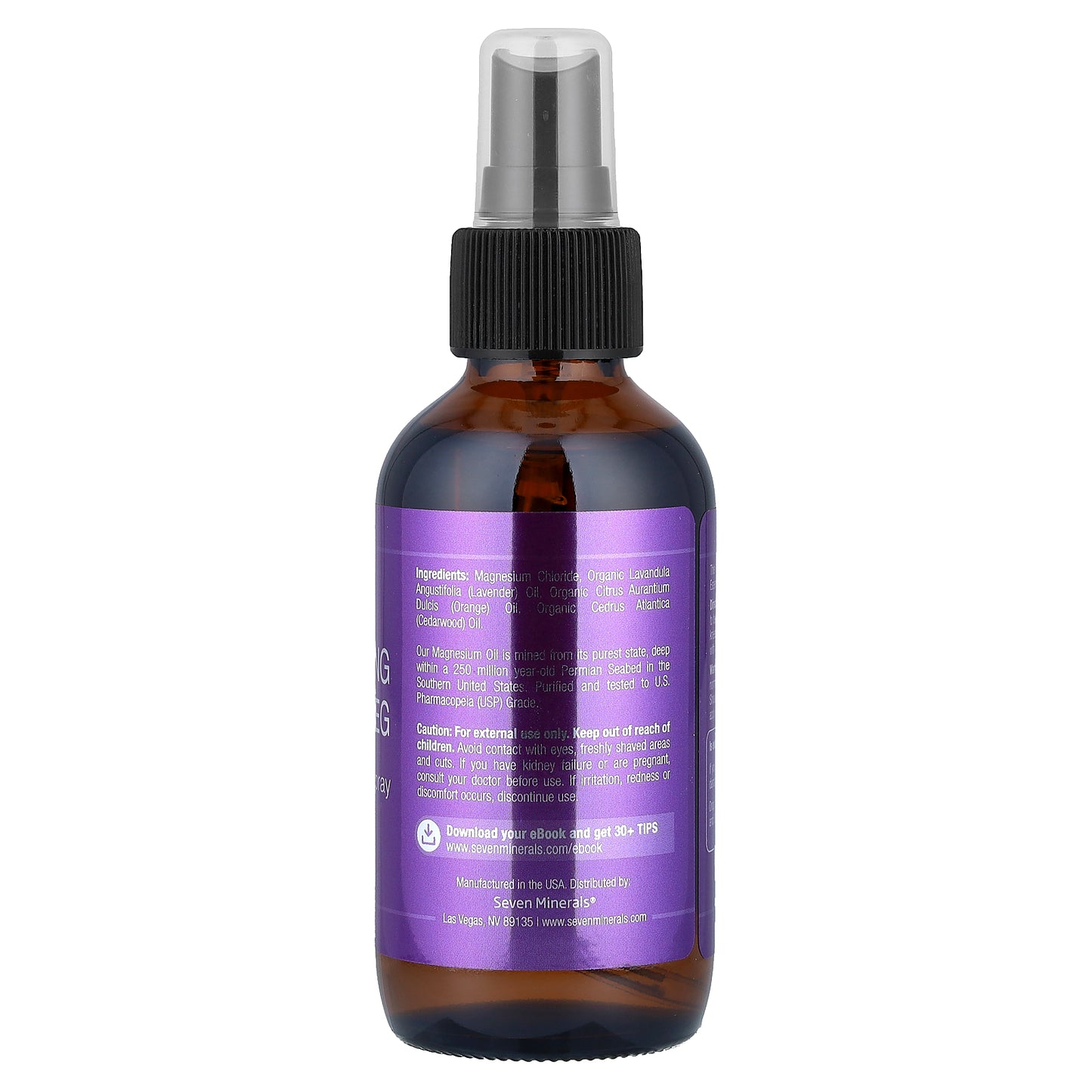 Seven Minerals, Magnesium Oil Spray, Relaxing Leg, 4 fl oz (118 ml)