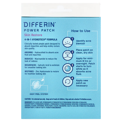 Differin, Power Patch, Skin Restore , 23 Clear Patches