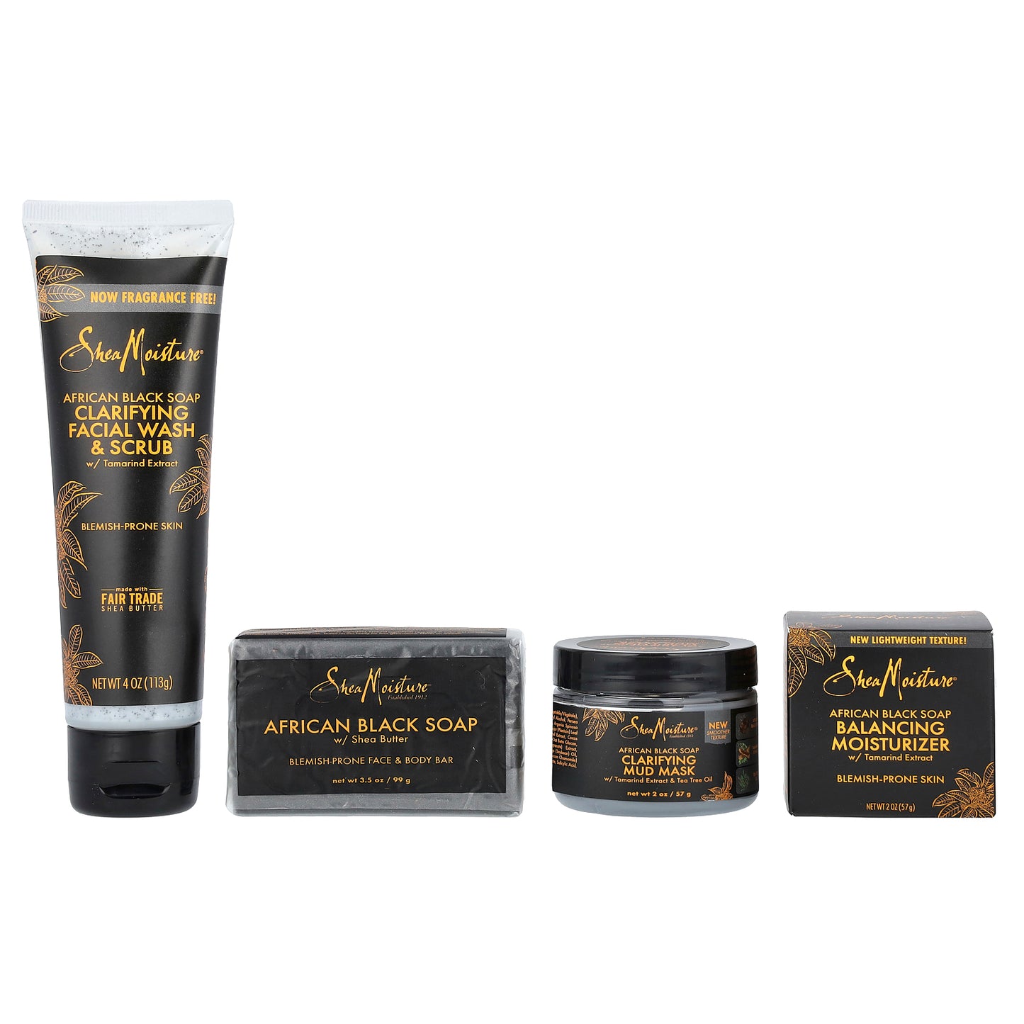 SheaMoisture, Clarifying Facial Regimen Kit , 4 Piece Kit