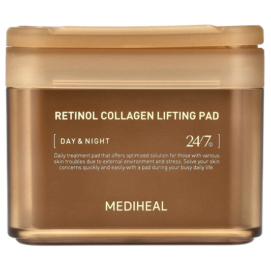 MEDIHEAL, Retinol Collagen Lifting Pad, Day & Night, 100 Pads