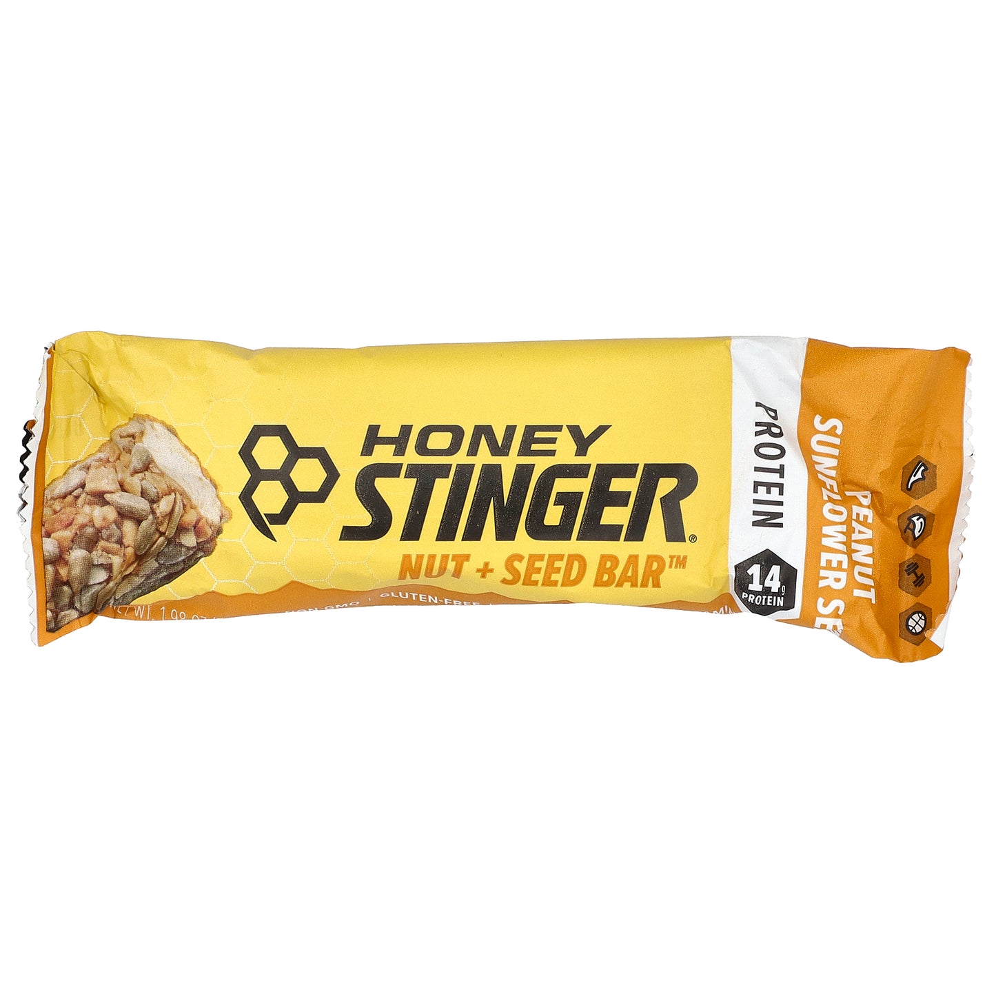 Honey Stinger, Nut + Seed Bar™, Peanut Sunflower Seed, 12 Bars, 1.98 oz (56 g) Each