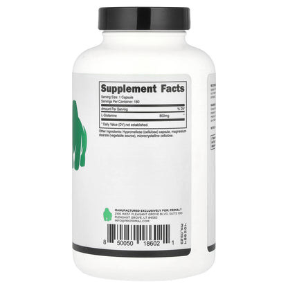 PrePrimal, L-Glutamine, 800 mg, 180 Capsules