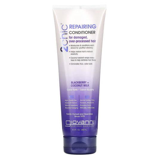 Giovanni, 2chic, Repairing Conditioner, For Damaged, Over-Processed Hair, Blackberry + Coconut Milk, 8.5 fl oz (250 ml)