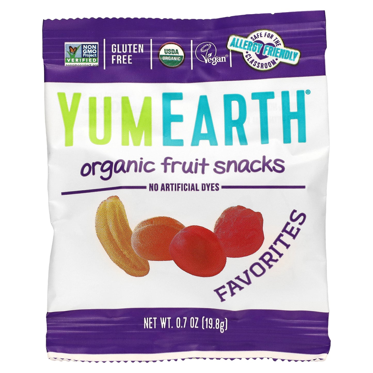 YumEarth, Organic Fruit Snacks, Favorites, 43 Packs, 0.7 oz (19.8 g) Each