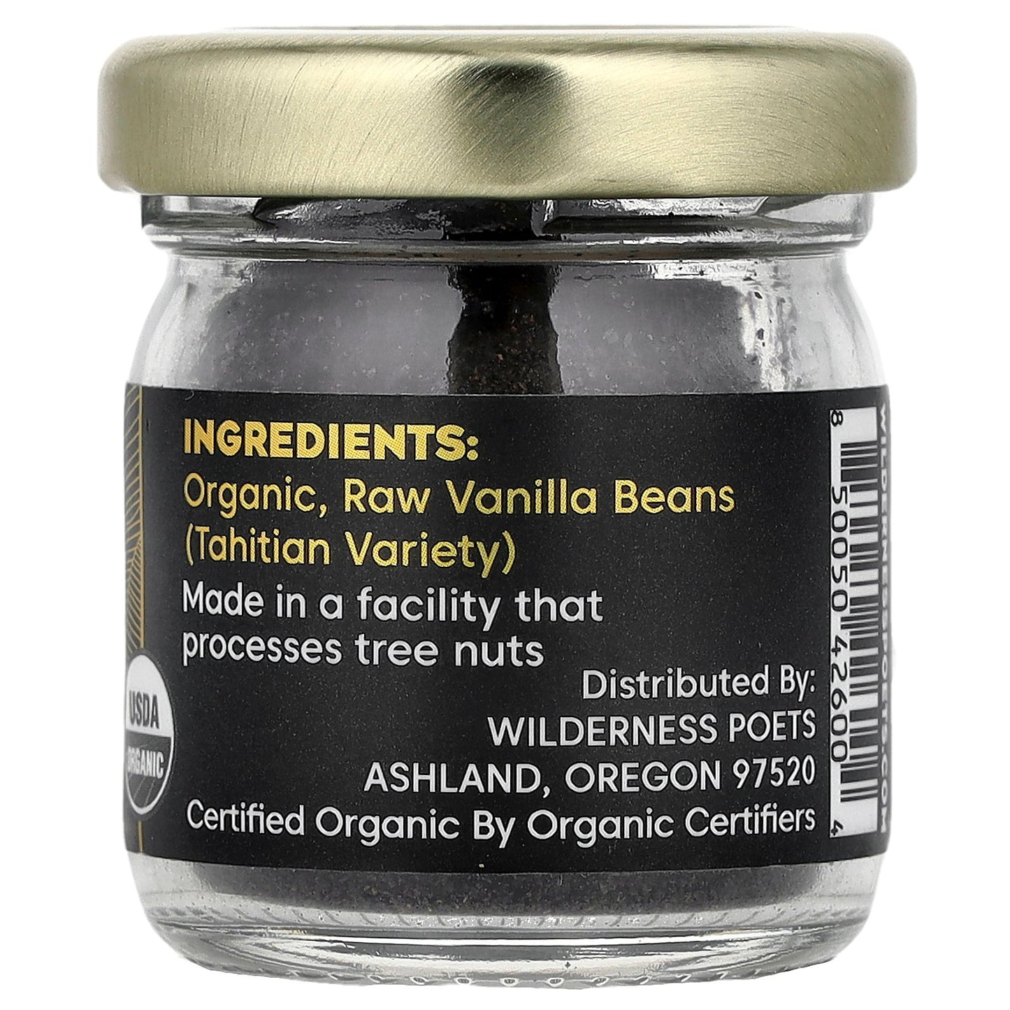 Wilderness Poets, Pure Ground Organic Vanilla, 0.5 oz (14 g)