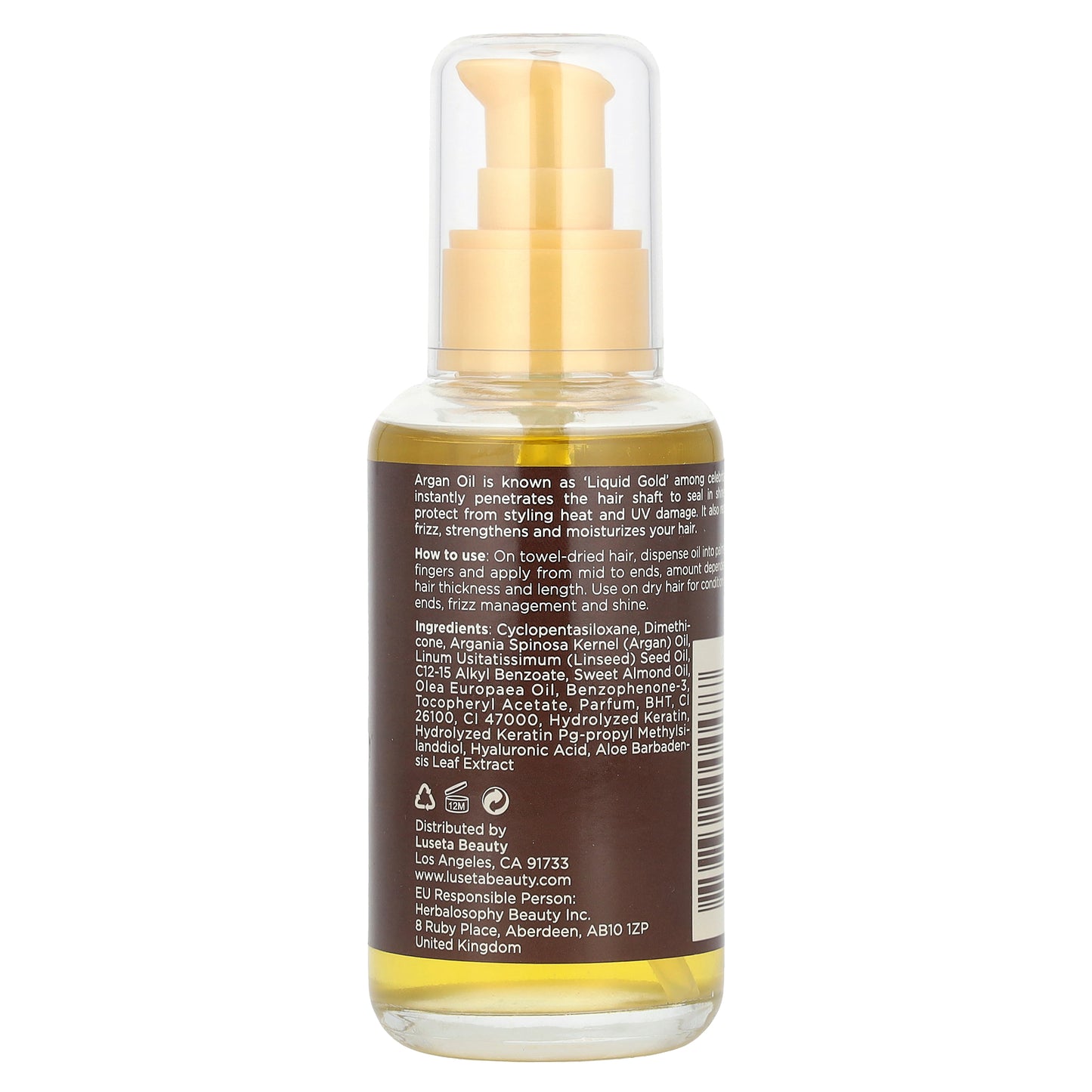 Luseta Beauty, Argan Oil, Hair Repair Serum, 3.38 fl oz (100 ml)
