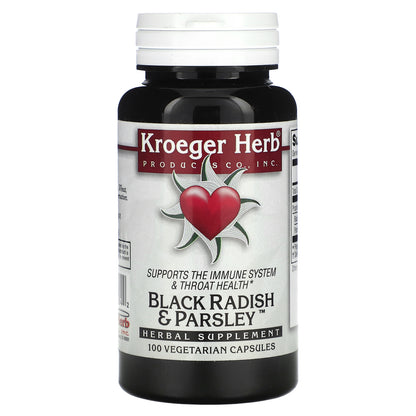 Kroeger Herb Co, Black Radish & Parsley, 100 Vegetarian Capsules