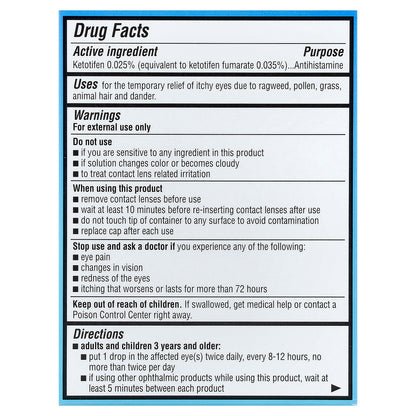 Alaway, Eye Itch Relief, Antihistamine Eye Drops, Twin Pack, 2 Bottles, 0.34 fl oz (10 ml) Each