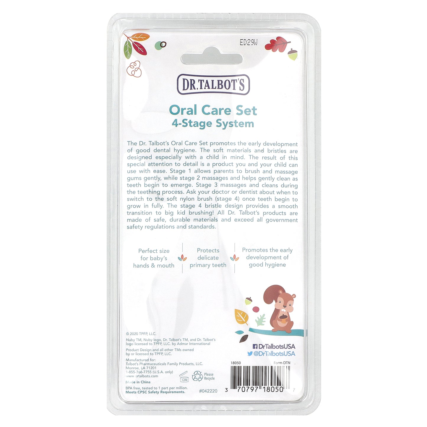 Dr. Talbot's, Oral Care Set, 4-Stage System, 0 m+, 4 Piece Set