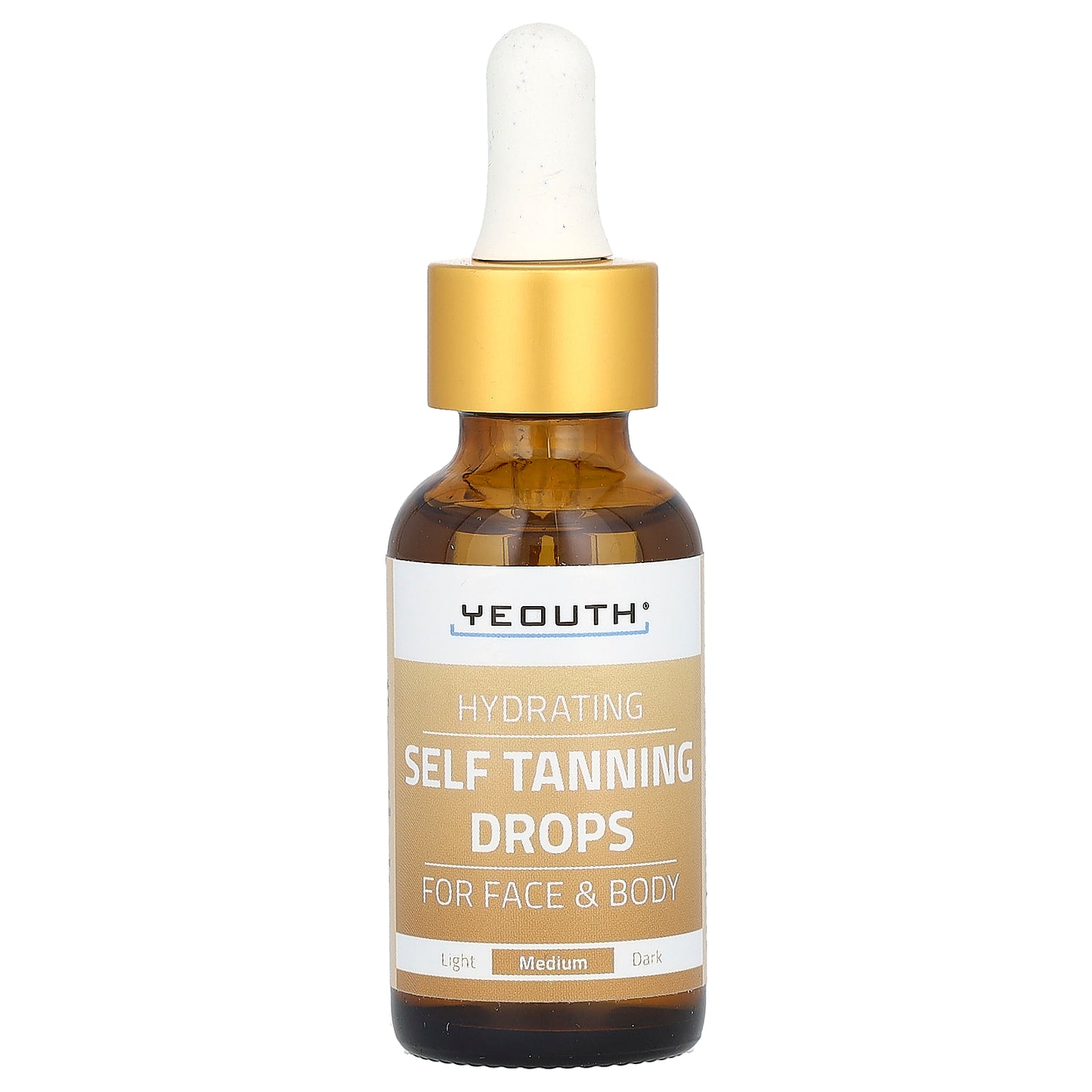 YEOUTH, Hydrating Self Tanning Drops, For Face & Body, Medium, 1 fl oz (30 ml)
