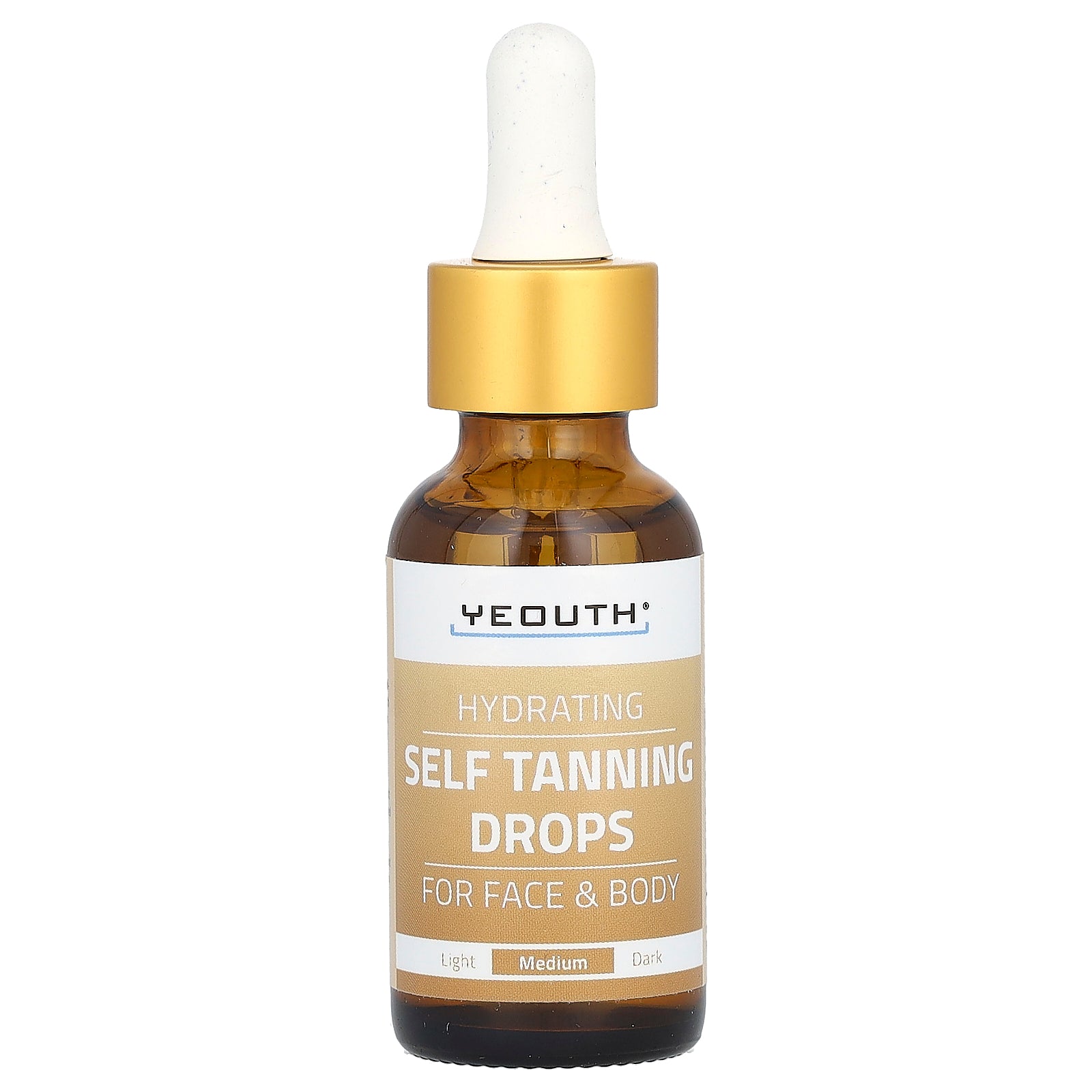 YEOUTH, Hydrating Self Tanning Drops, For Face & Body, Medium, 1 fl oz (30 ml)