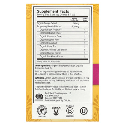 Yogi Tea, Spiced Blackberry Focus, 16 Tea Bags, 1.12 oz (32 g)