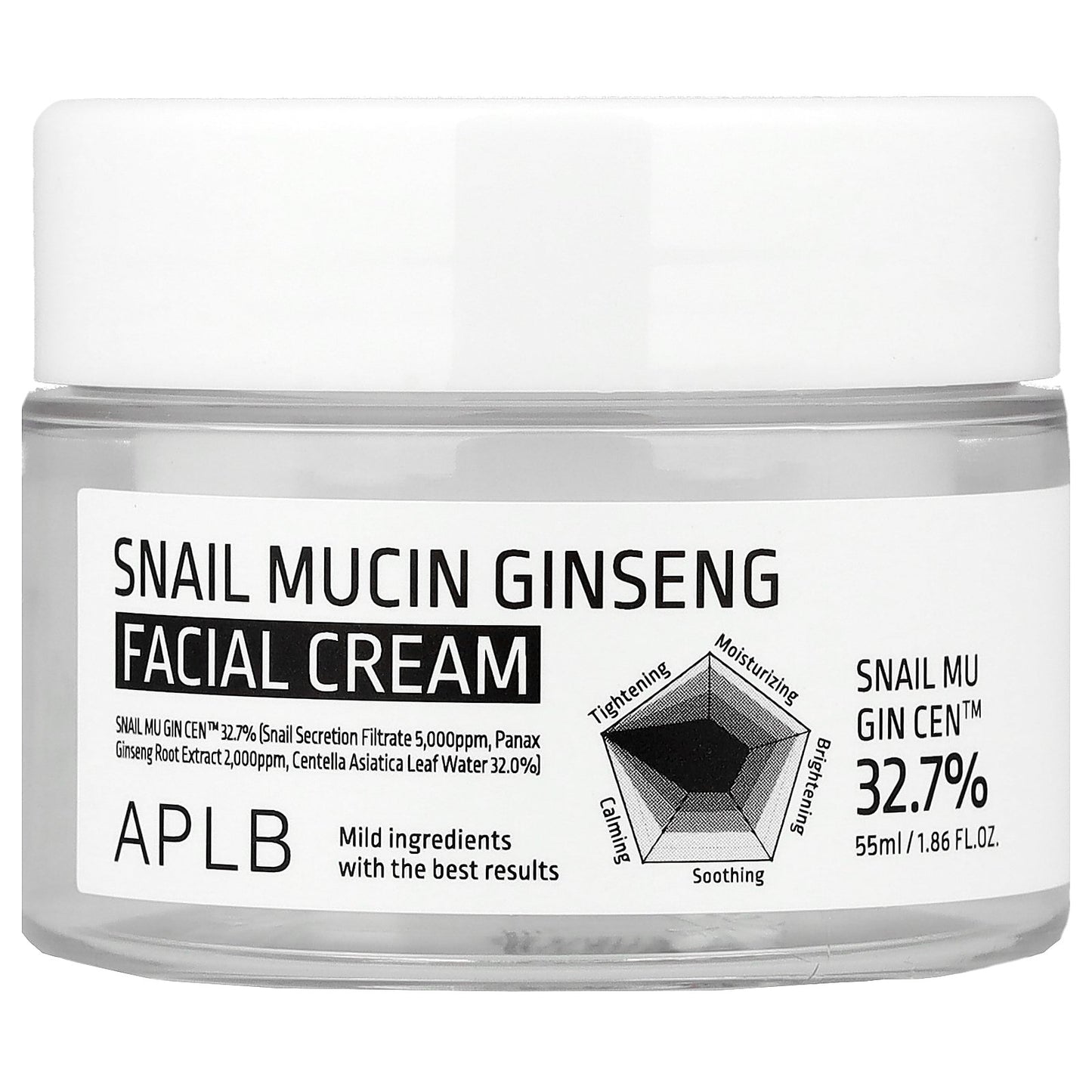 APLB, Snail Mucin Ginseng Facial Cream, 1.86 fl oz (55 ml)