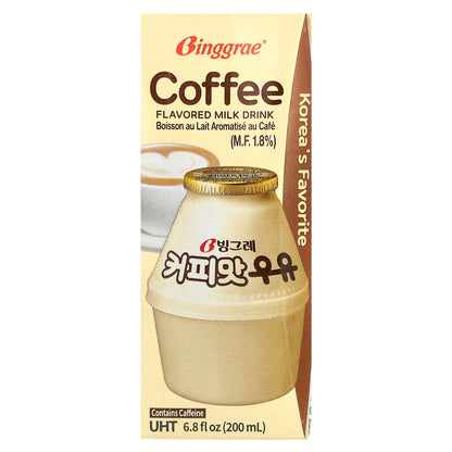 Binggrae, Flavored Milk Drink, Coffee, 6 Cartons, 6.8 fl oz (200 ml) Each