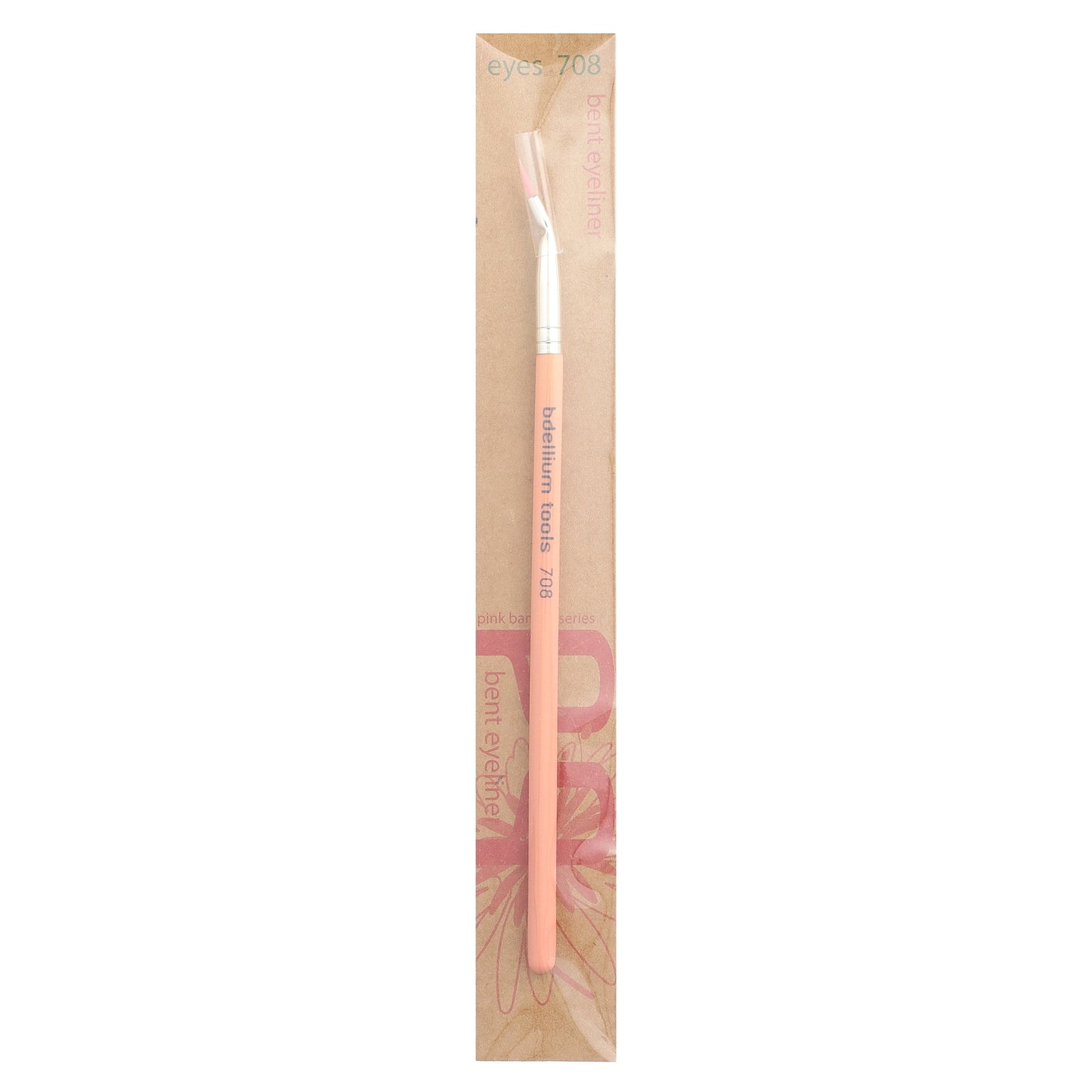 Bdellium Tools, Pink Bambu, Bent Eyeliner, 708, 1 Brush