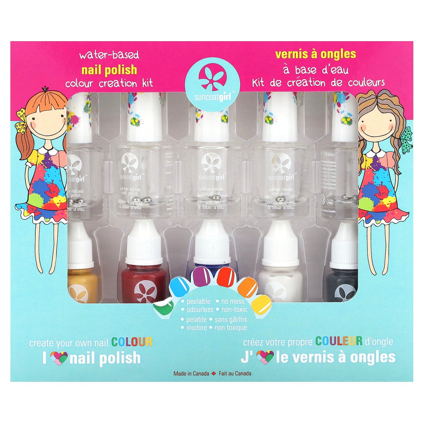 SuncoatGirl, Water-Based Nail Polish Color Creation Kit, 10 Piece Kit