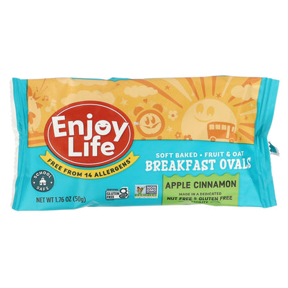 Enjoy Life Foods, Soft-Baked Breakfast Fruit & Oat Ovals, Apple Cinnamon, 5 Bars, 1.76 oz (50 g) Each