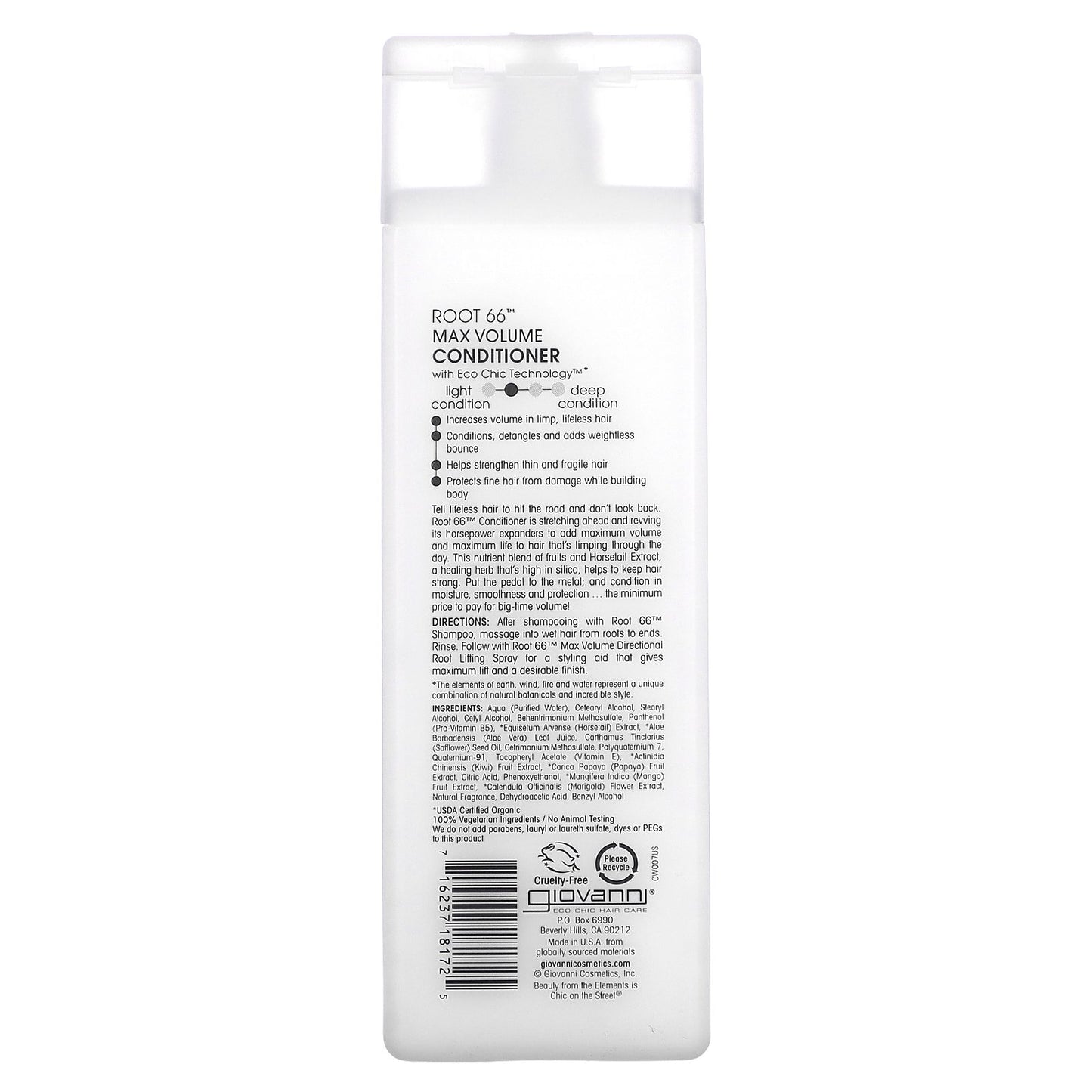 Giovanni, Root 66, Max Volume Conditioner, For Limp, Lifeless Hair, 8.5 fl oz (250 ml)