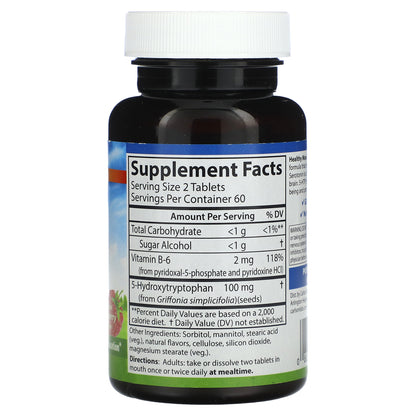 Carlson, Healthy Mood, 5-HTP Elite, Natural Raspberry, 120 Tablets