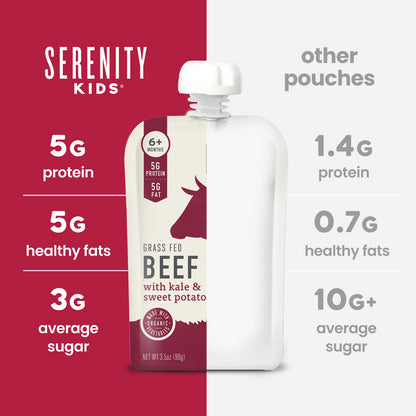 Serenity Kids, Grass Fed Beef with Organic Kale & Sweet Potato, 6+ Months, 3.5 oz (99 g)